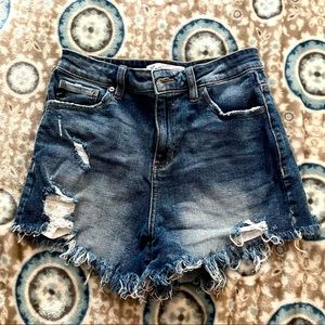 Kancan High Rise Denim Shorts Size 27